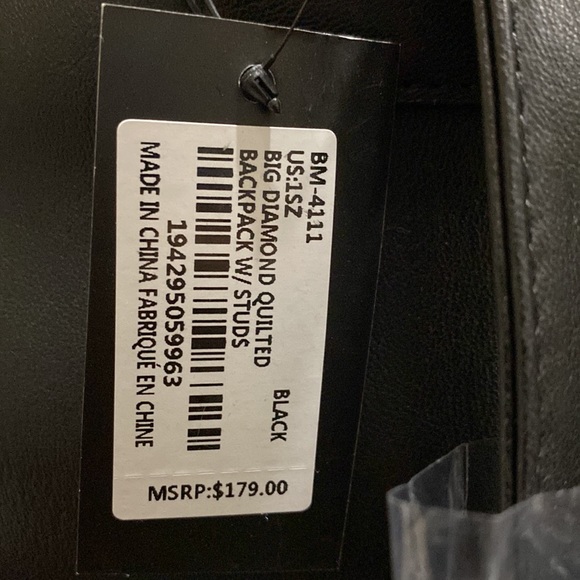 New with tags Badgley Mischka Big Diamond Quilted Nylon - Picture 4 of 9